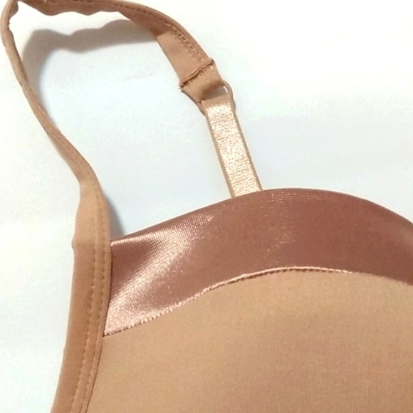 126 DOLCE VITA TAUPE SATIN TRIM PUSH UP UNDERWIRE BRA SIZE 34C NWT - Picture 3 of 4